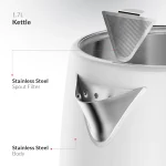 چای ساز فلر مدل TS290 سفید - Image 4